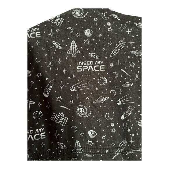 Cherokee Medical Uniforms Women’s Scrub Top Size L – “I Need My Space” Black Gal - Picture 5 of 6